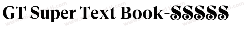 GT Super Text Book字体转换